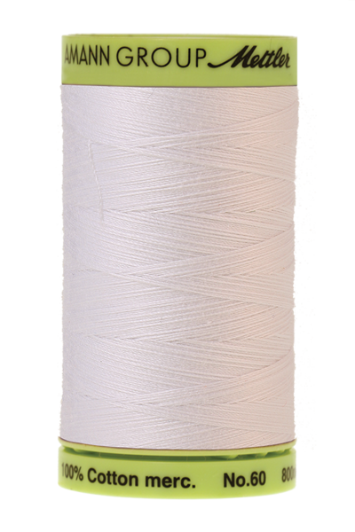 White (9248-2000) | Silk-Finish Cotton 60wt (800M / 875Y) | Mettler Thread