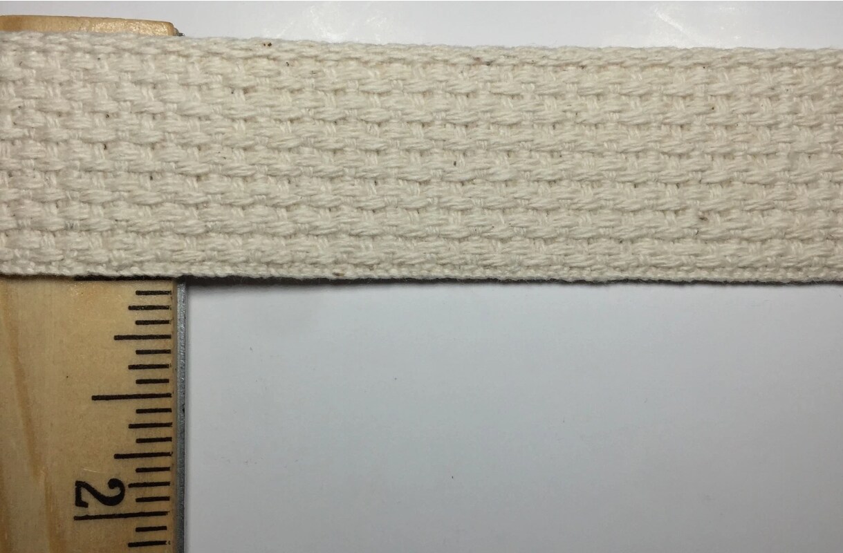 1&#x22; Cotton Webbing - 10 Continuous Yards - Made in USA!