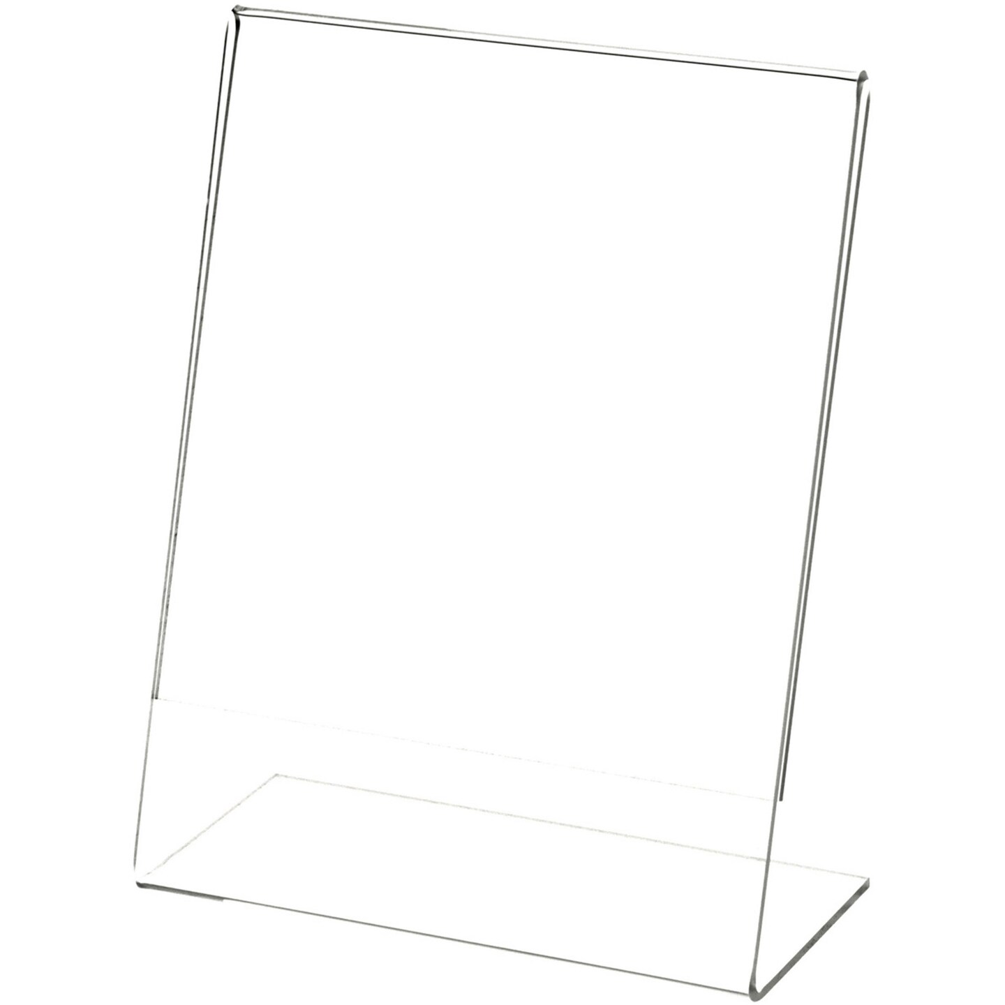 Plymor Clear Acrylic Sign Display / Literature Holder (Angled), 5.5" W x 7" H