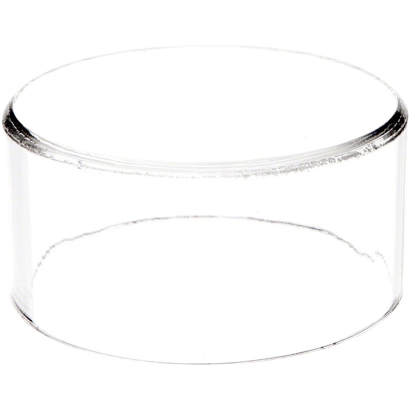 Plymor Clear Acrylic Round Cylinder Display Riser, 2" H x 4" D
