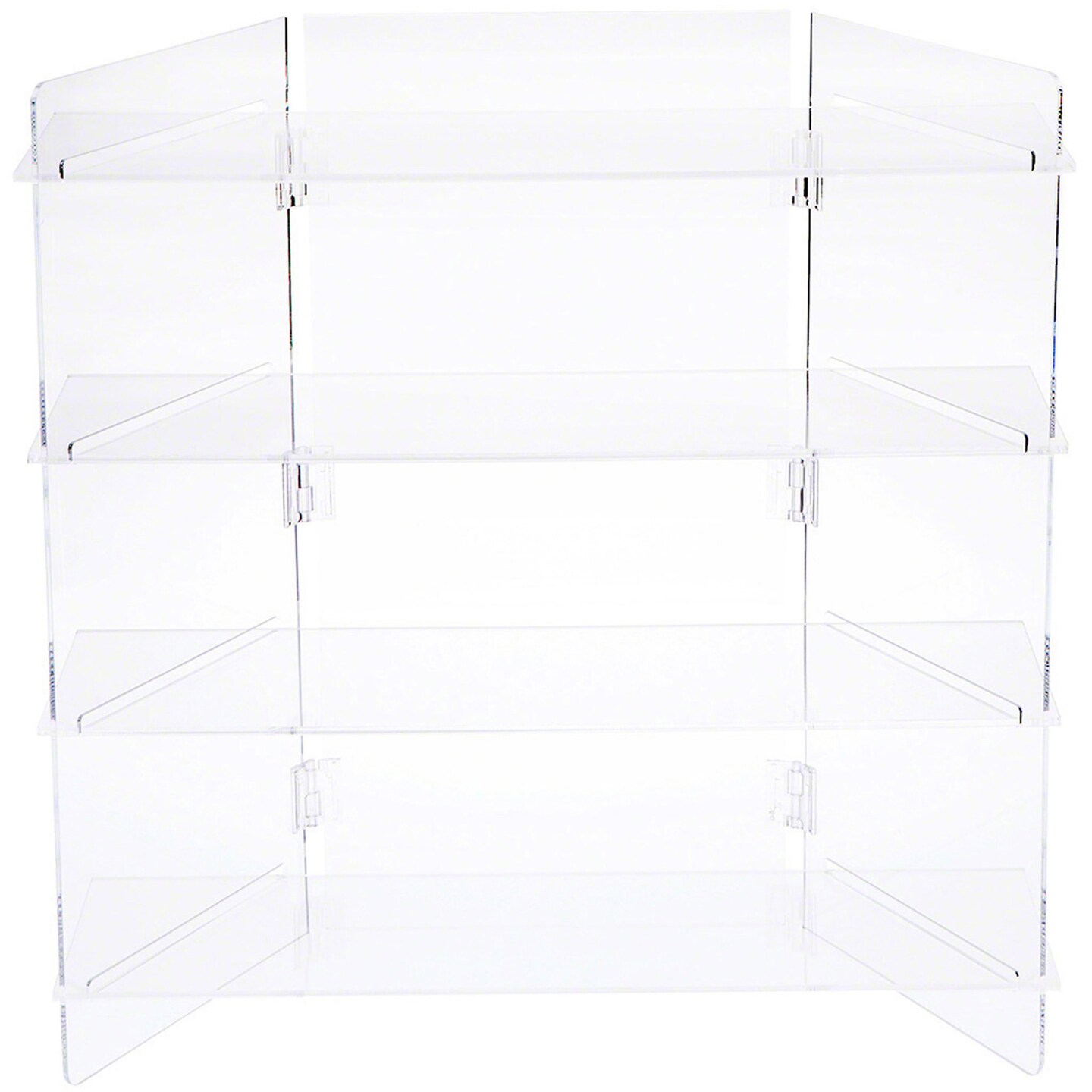 Plymor Clear Acrylic Portable Folding 3-Shelf Display