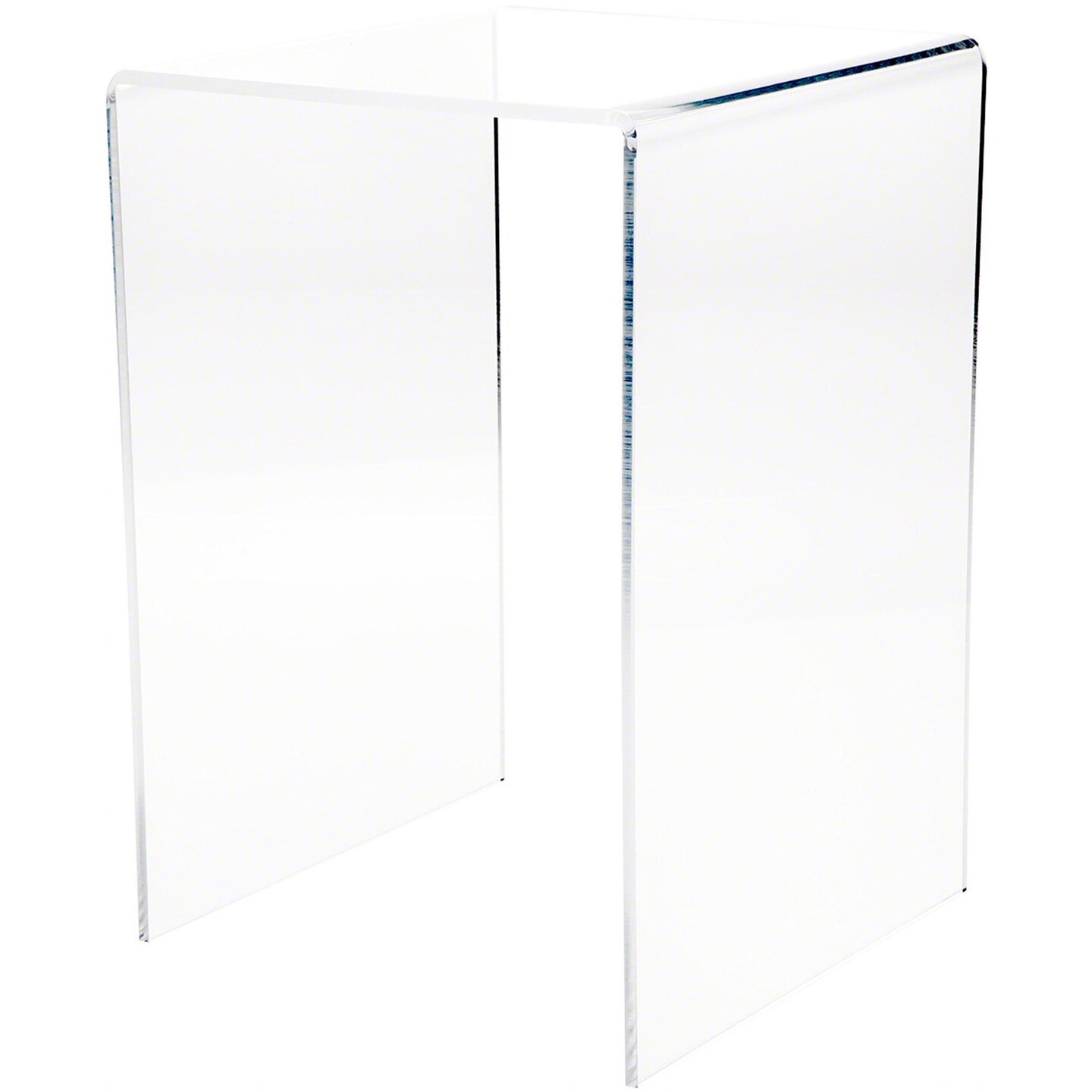 Plymor Clear Acrylic Vertical Square Display Riser, 13.5" H x 9" W x 9" D (1/4" thick)