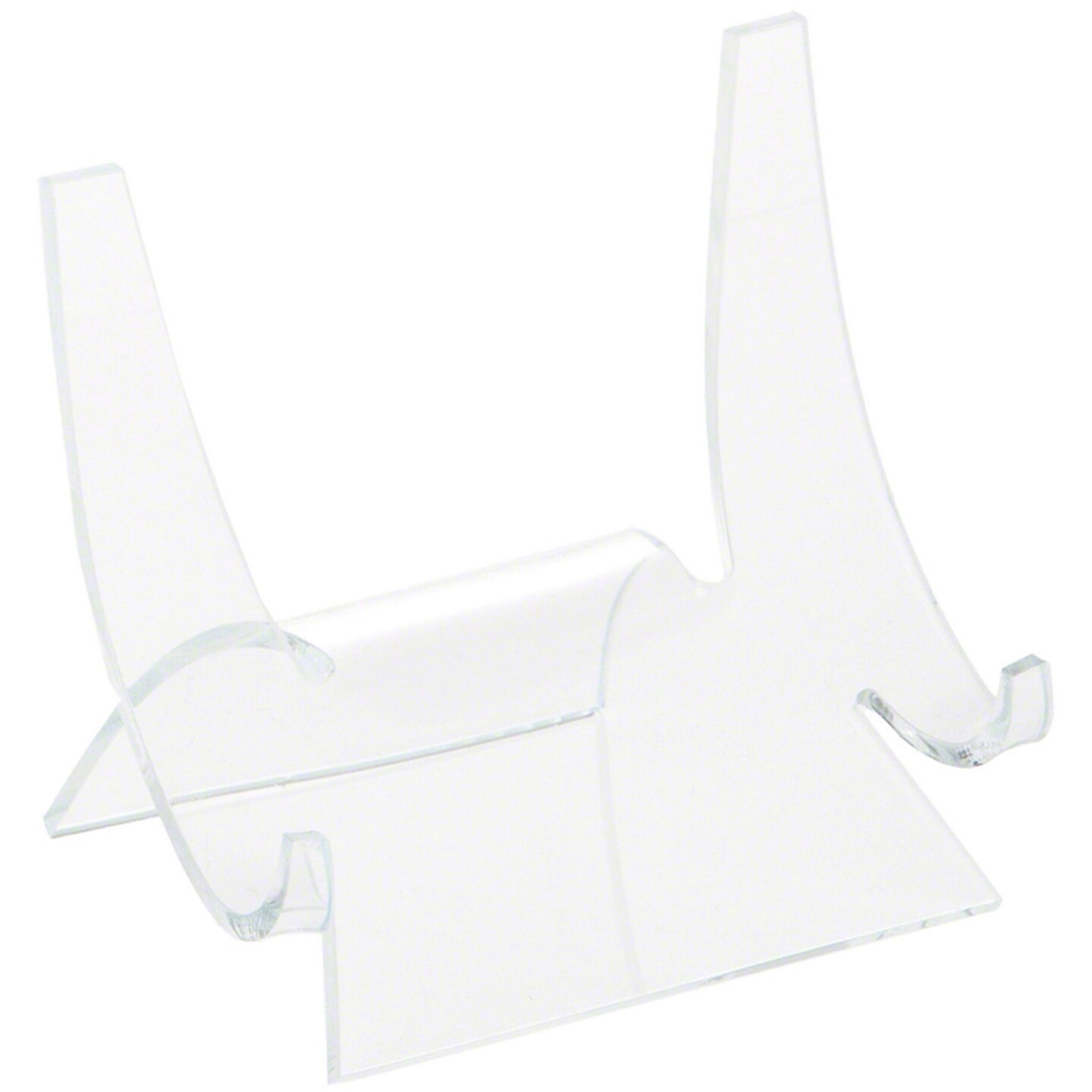 Plymor Clear Acrylic Double-Scoop Display Easel, 3.5" H x 3.875" W x 3.125" D