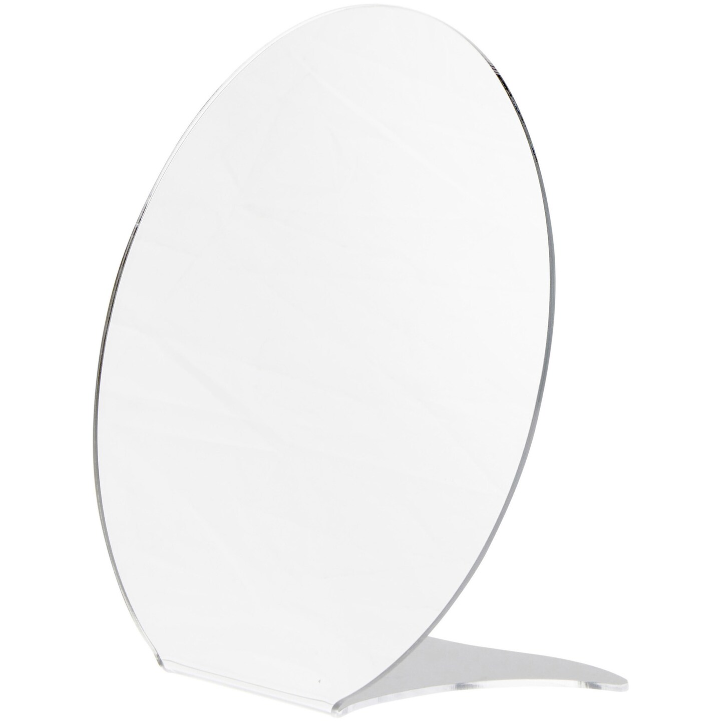 Plymor Oval Acrylic Countertop Mirror, 8.125" H x 8" W x 3.375" D