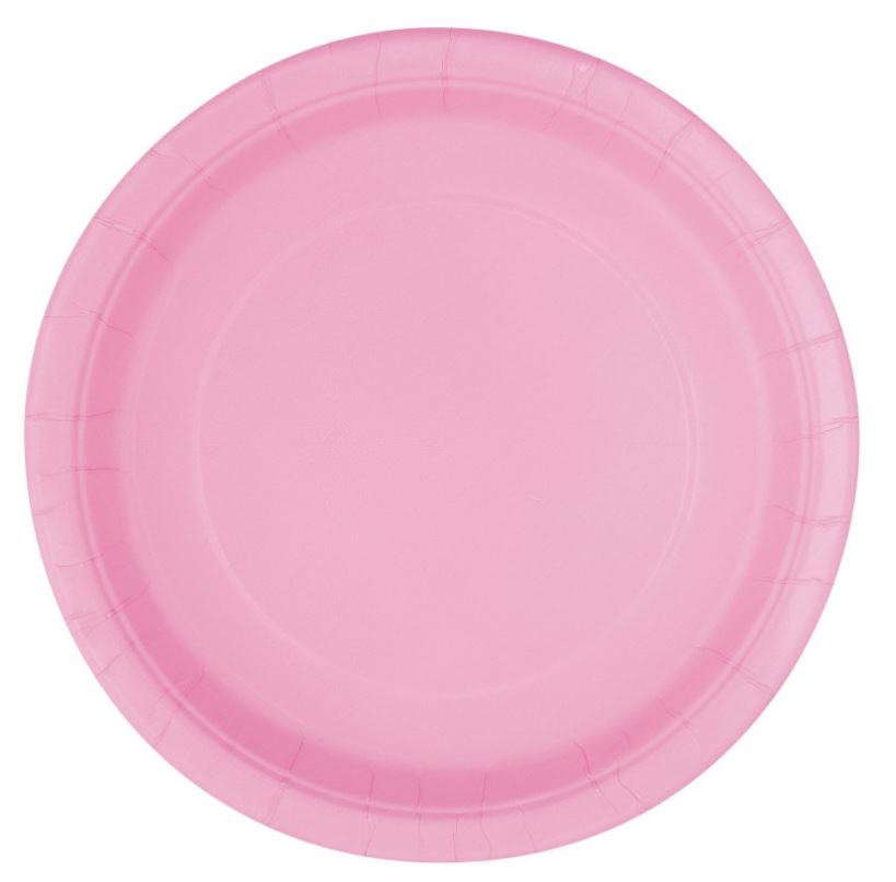 Lovely Pink 9&#x22; Plates, 16ct