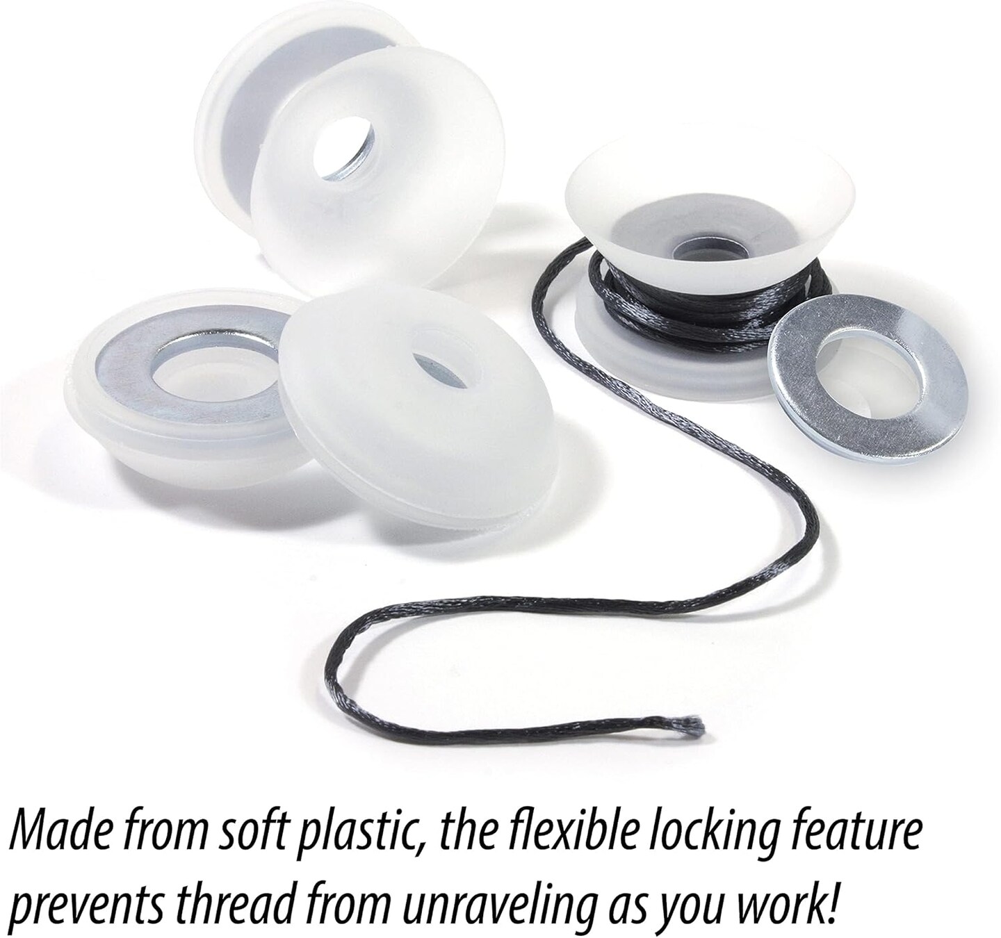 The Beadsmith Bob-EEZ Cord Management – No-Tangle Thread Bobbins with 24 Gram Weights – 1-7/8”, Bag of 25 Pieces – Storage Organization – Jewelry Tools for Kumihimo Braiding and Macrame Designs