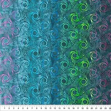 Banyan 83202-627 WHIRLPOOL - Movement - Peacock 45" Fabric Per Yard