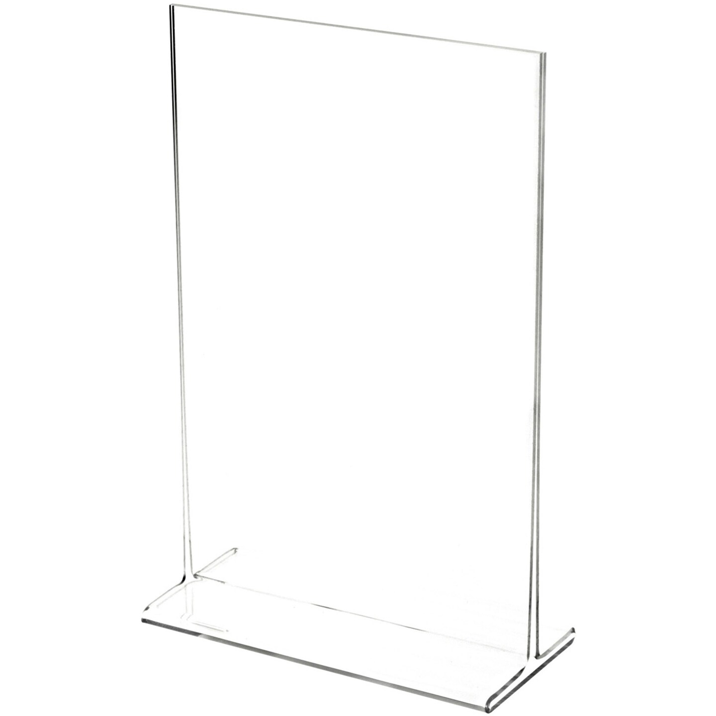 Plymor Clear Acrylic Sign Display / Literature Holder (Top-Load), 6&#x22; W x 9&#x22; H