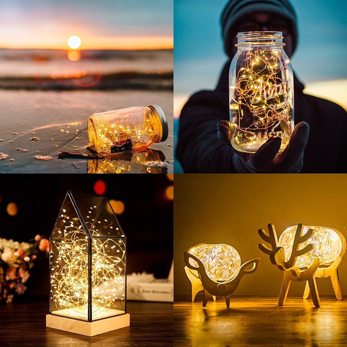 LED Fairy String Lights, 10 Ft/3M 30leds Firefly String Lights Garden Home Party Wedding Festival Decorations Crafting Battery Operated Lights, Warm White