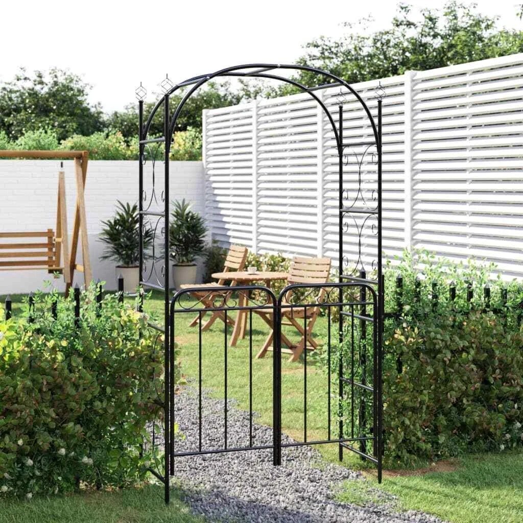 Curved Wrought Iron Garden Arch Fence Trellis