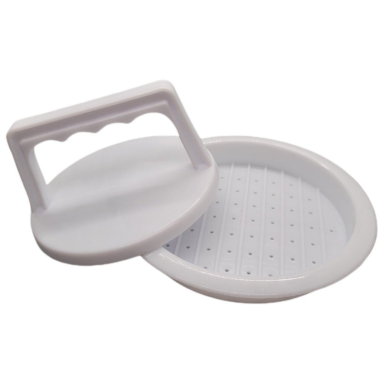 Handy Housewares Plastic Burger Press Patty Maker - Make 4&#x22; Hamburger Patties from Ground Meat