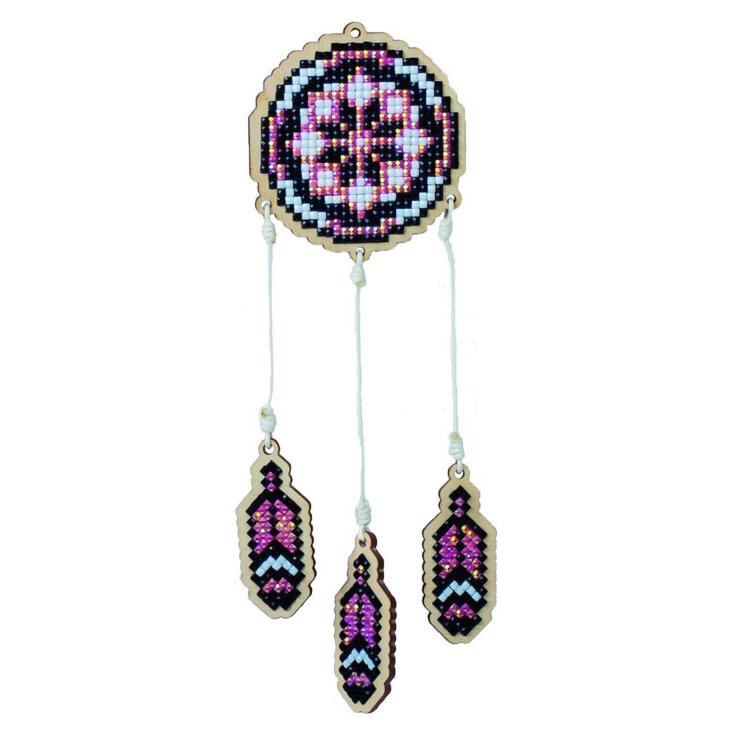 Dreamcatcher - Pink CSW202 Diamond Painting on Plywood Kit