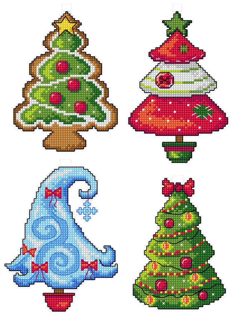 Christmas Trees Counted Cross-Stitch Kit