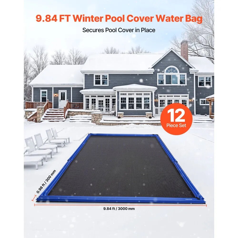 Pool Cover Water Bags 12 Pack 10 Foot Double Chamber Tubes for Winter Covers