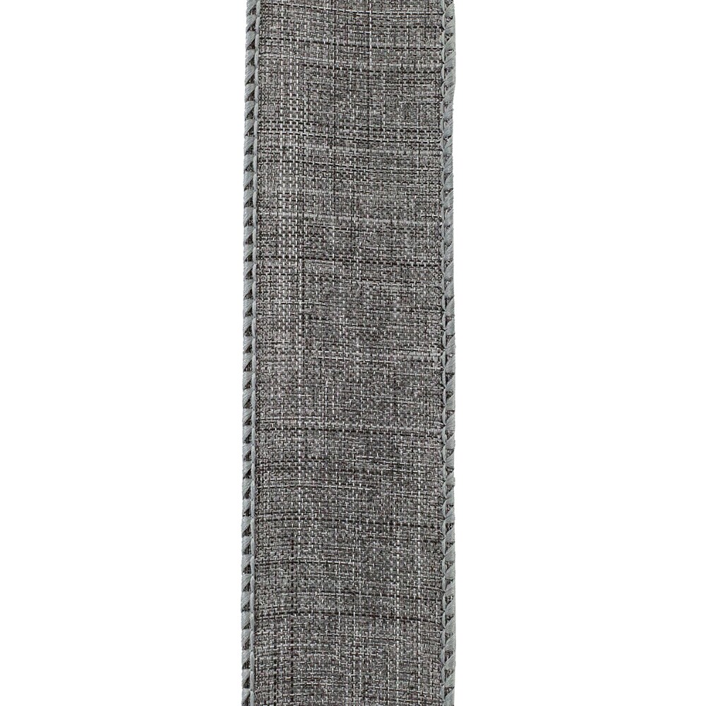 Every Day Linen Value Wired Edge Ribbon -- 1.5" x 10 yards -- Grey Color