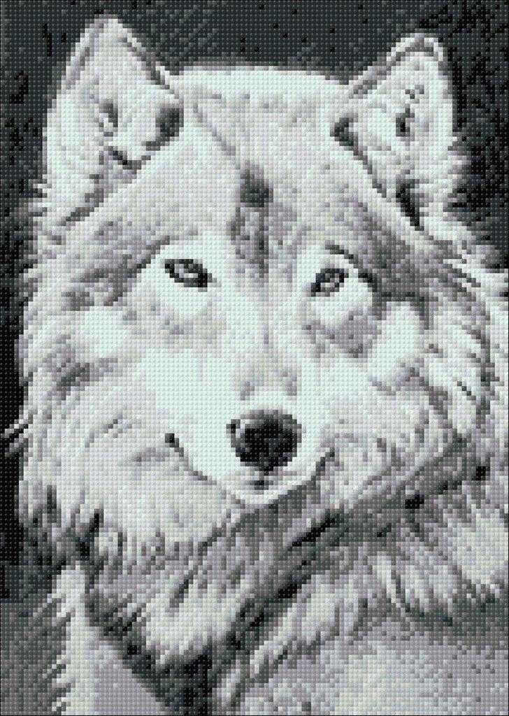 Grey Wolf WD086 10.6 x 14.9 inches Wizardi Diamond Painting Kit