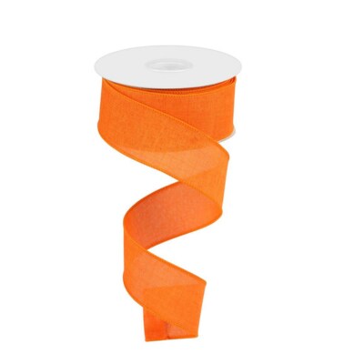 1.5"x10yd Orange Royal Burlap Wired Ribbon - Perfect for Crafts, Gift Wrapping, and Decorations -RG1278HW