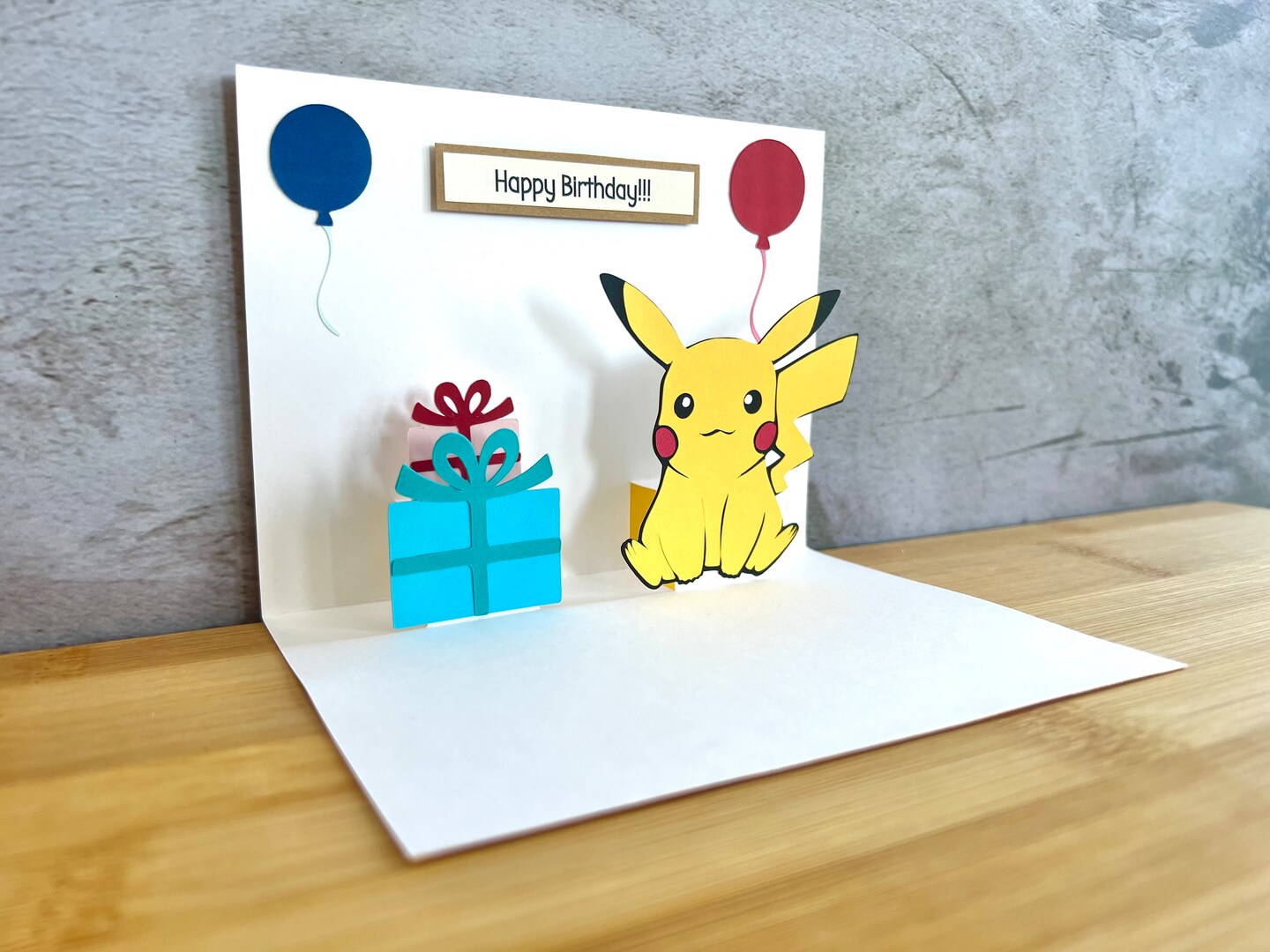 pokemon card pikachu birthday Holo pikachu birthday card / Custom holographic Pokémon card – MarinkiArt