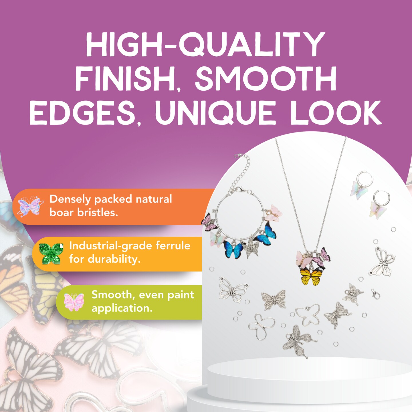 Incraftables Butterfly Charms Pendants for DIY Jewelry, Bracelets, Earring, Keychain &#x26; Necklace Making. Bulk Assorted Lot Pendant Charm set for Bracelet, Bangle &#x26; Crafting Supplies 80pcs (20 Styles)