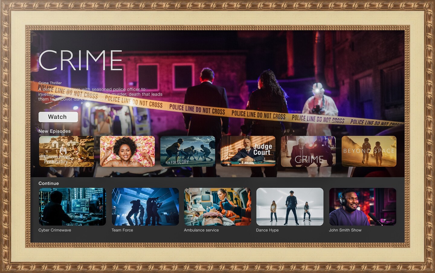 The Samsung Frame TV 55 inch TV Frame, Ornate Frame TV (Fits 2021-2025 Models)