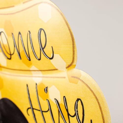 12'' Beehive Sign "Welcome to Our Hive" For Wreath Accents, Crafts, and Summer Decorations