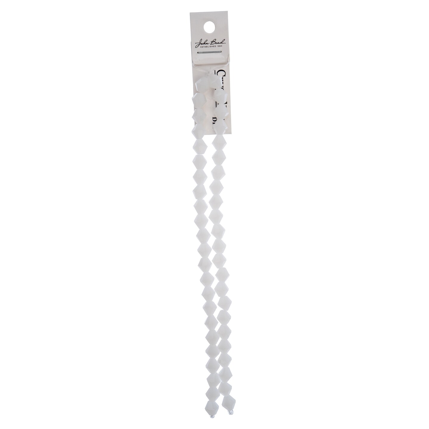Crystal Lane DIY 2-Strand 7in Opaque Finish Glass Bicone Bead Strands