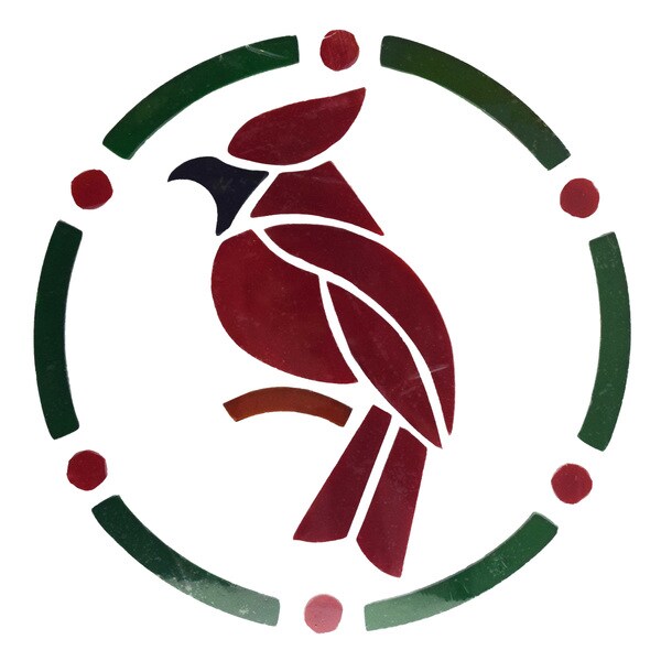 Pre-Cut Stained Cardinal-Make Your own Beautiful Glass Project.