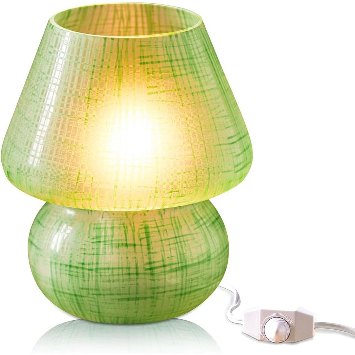Next Glow Mushroom Lamp - Retro Funky Aesthetic LED Table Lamp, Dimmable E26 Socket Bulb