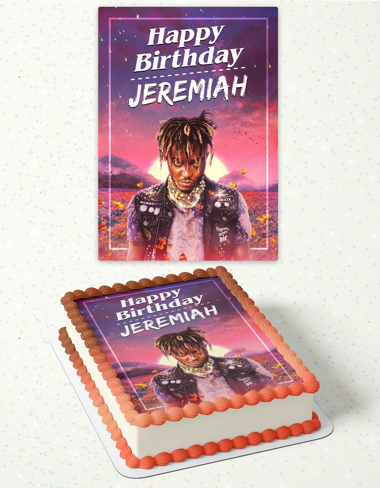 Juice WRLD Legends Never Edible Cake Image Topper Birthday Cake Sheet |  MakerPlace by Michaels