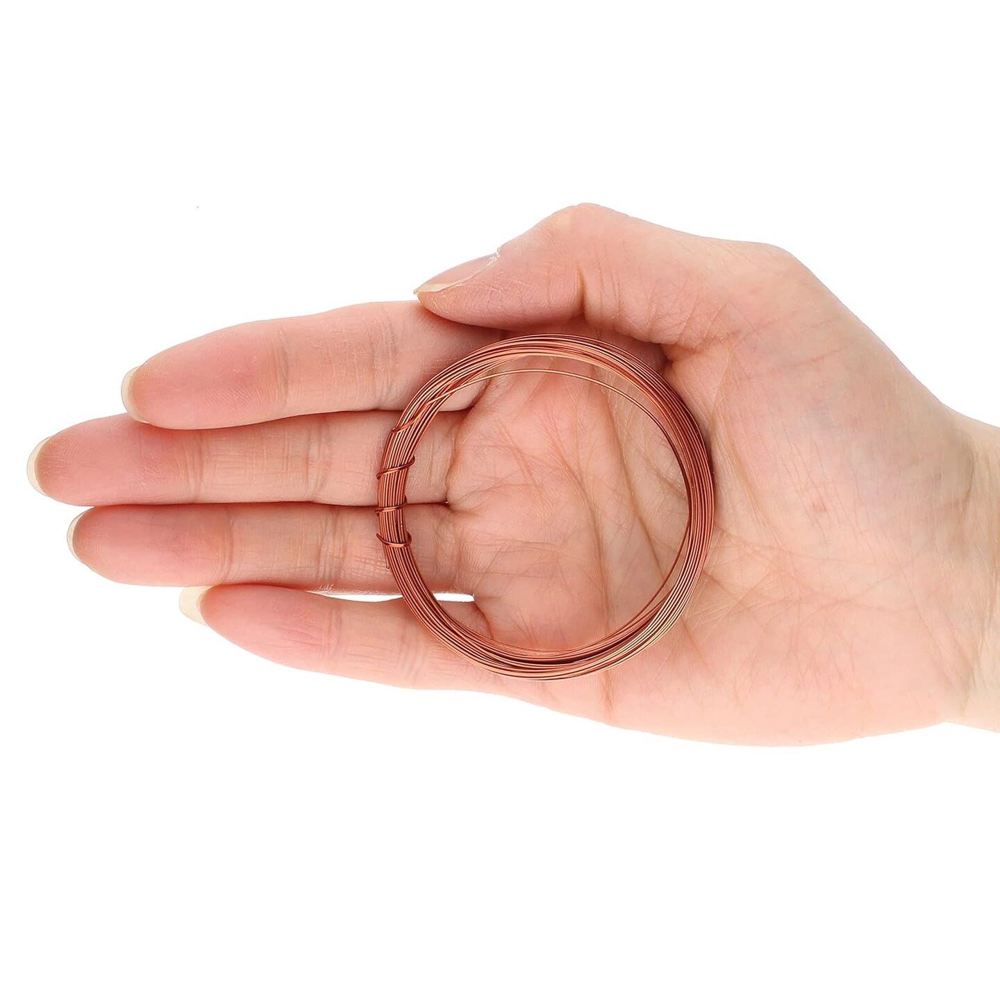 The Beadsmith Half-Round Craft Wire - Wire Elements - Medium Temper - 21 Gauge, 7 Yard Coil - Antique Copper Color - Beading Wire Used for Jewelry Making, Wire Wrapping, and Other DIY Arts & Crafts