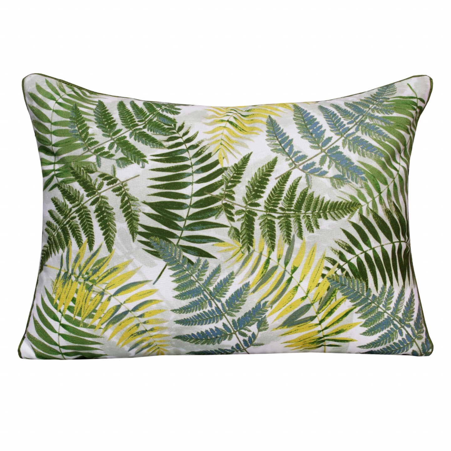 Edge Collections - 14" x 20" - Green - Floral Decorative Pillow for Colorful Accents - 1 Piece