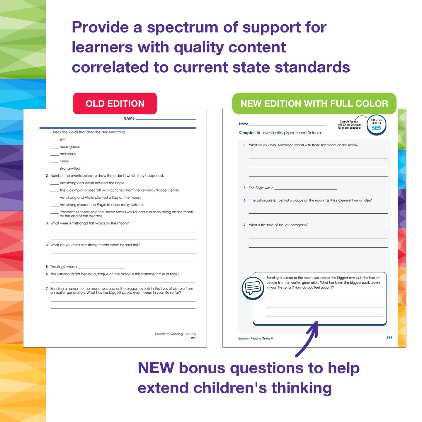 Spectrum Grade 5 Reading Workbook, Reading Comprehension Grade 5, 5th Grade Reading Books With Nonfiction and Fiction Passages &#x26; More, 5th Grade Workbooks