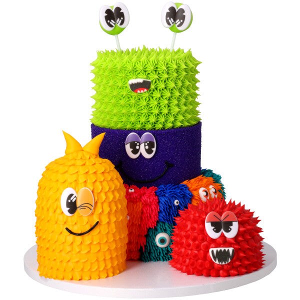 Monster Face Assortment Dec-Ons&#xAE; Decorations (12 pieces)