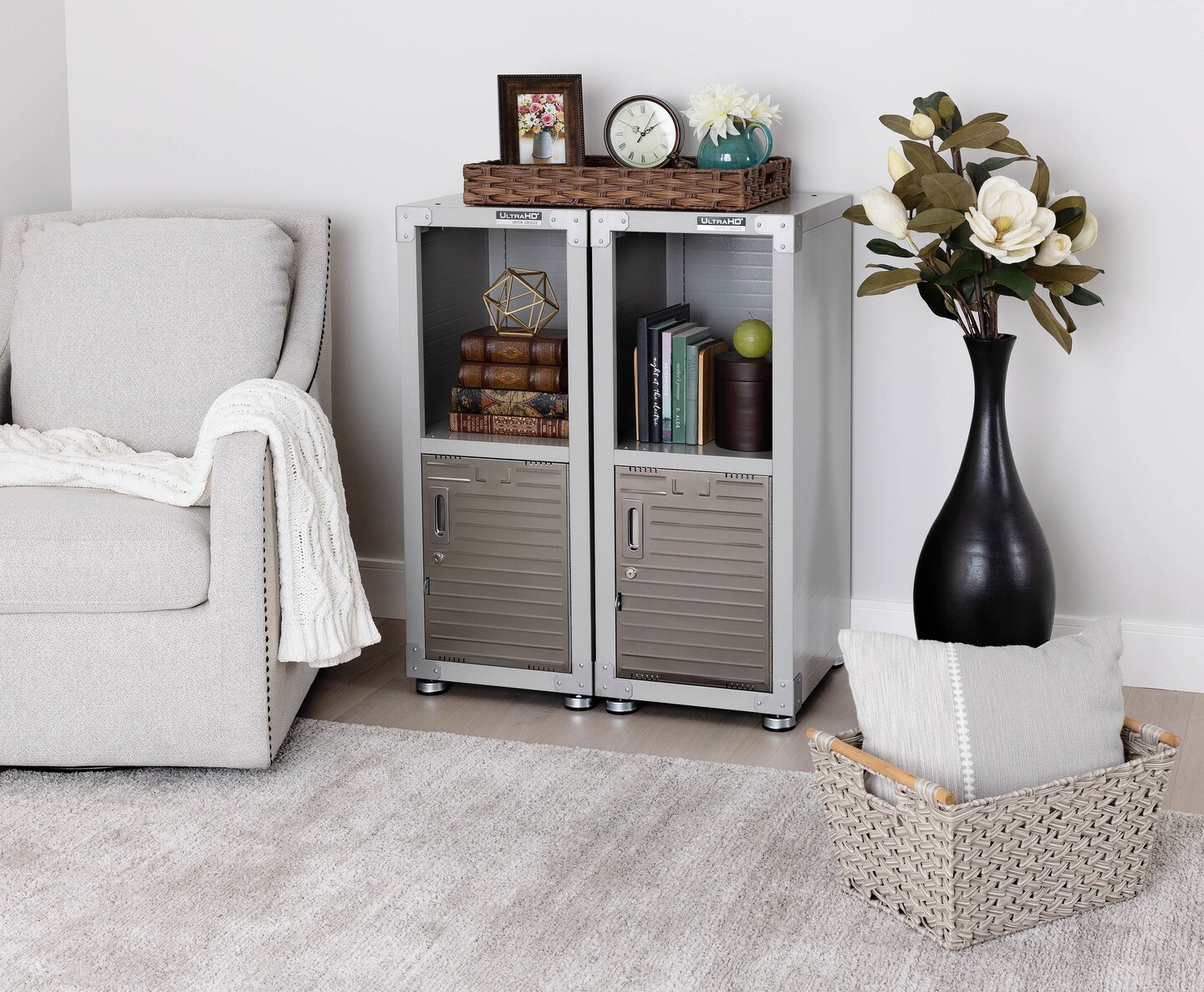 Seville Classics UltraHD 4-Door Stackable Locker Cabinet