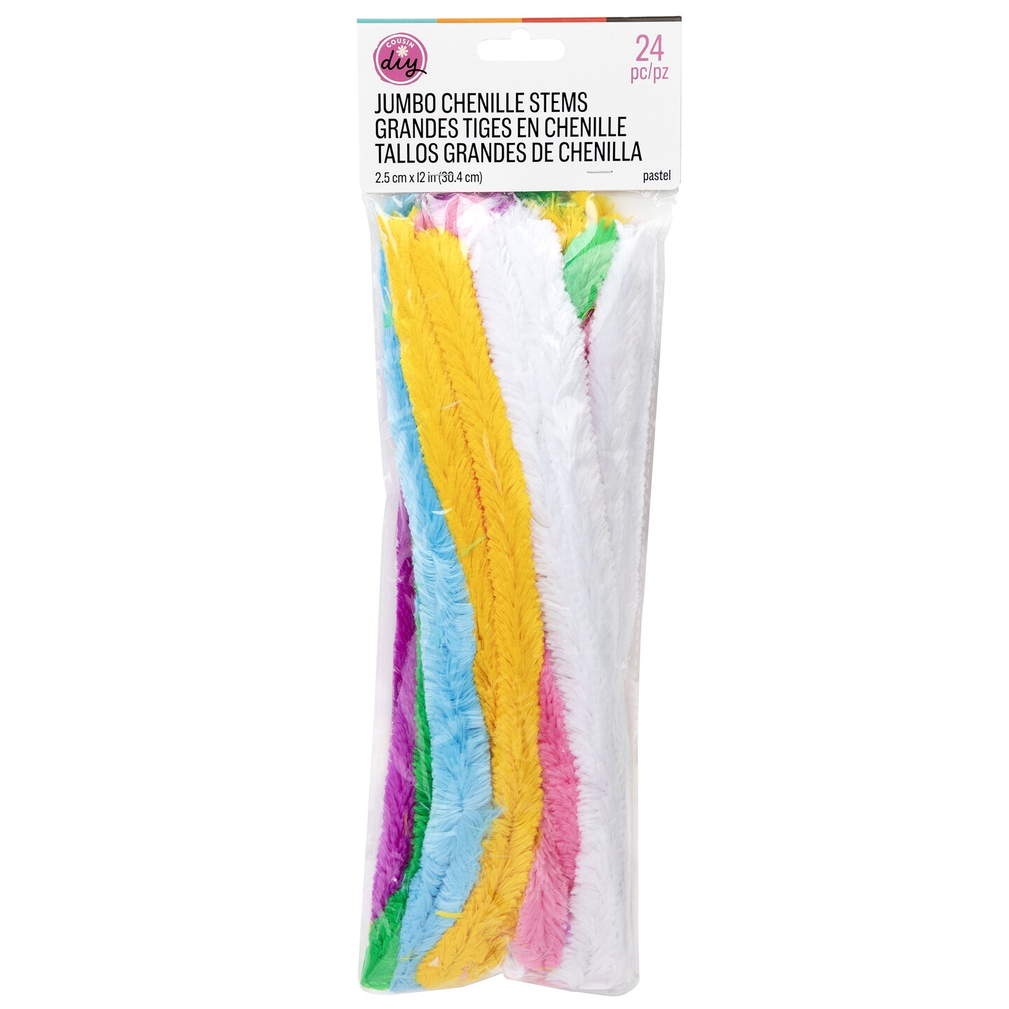 CousinDIY Chenille Stems 24/Pkg-Pastel