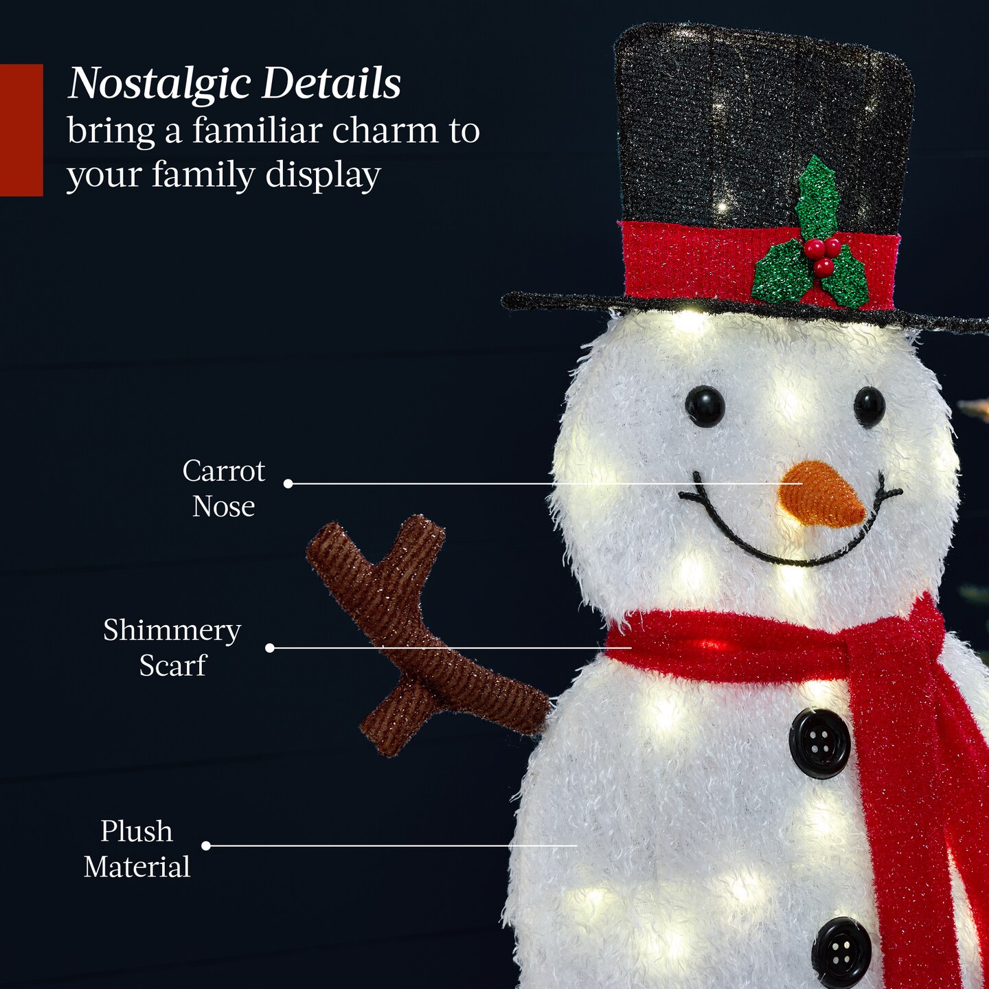 Best Choice Products 2D Lighted Snowman Family Set Outdoor Yard Décor w/ LED Lights