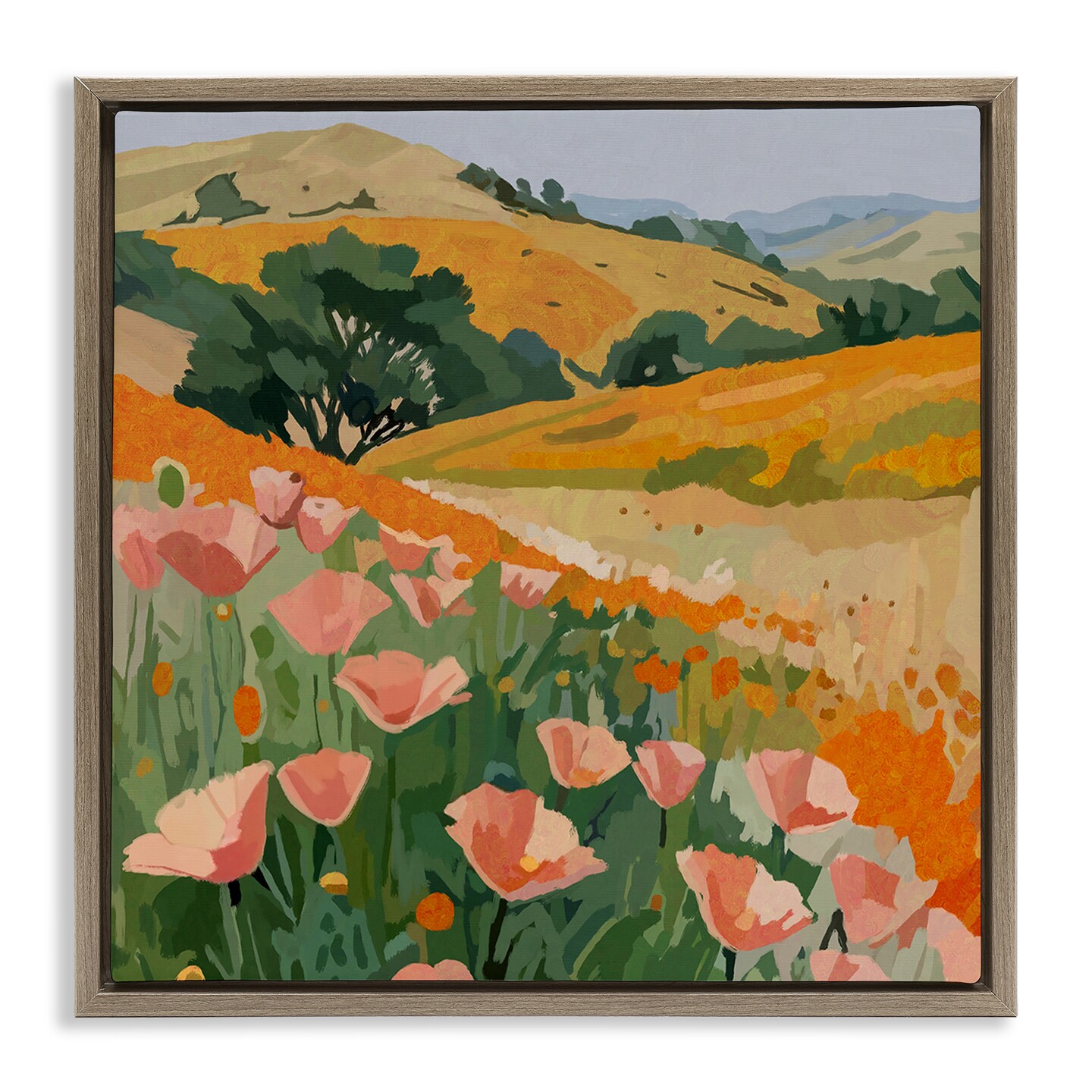 Stupell Industries California Poppies Meadow Floating Frame By Amelia Noyes