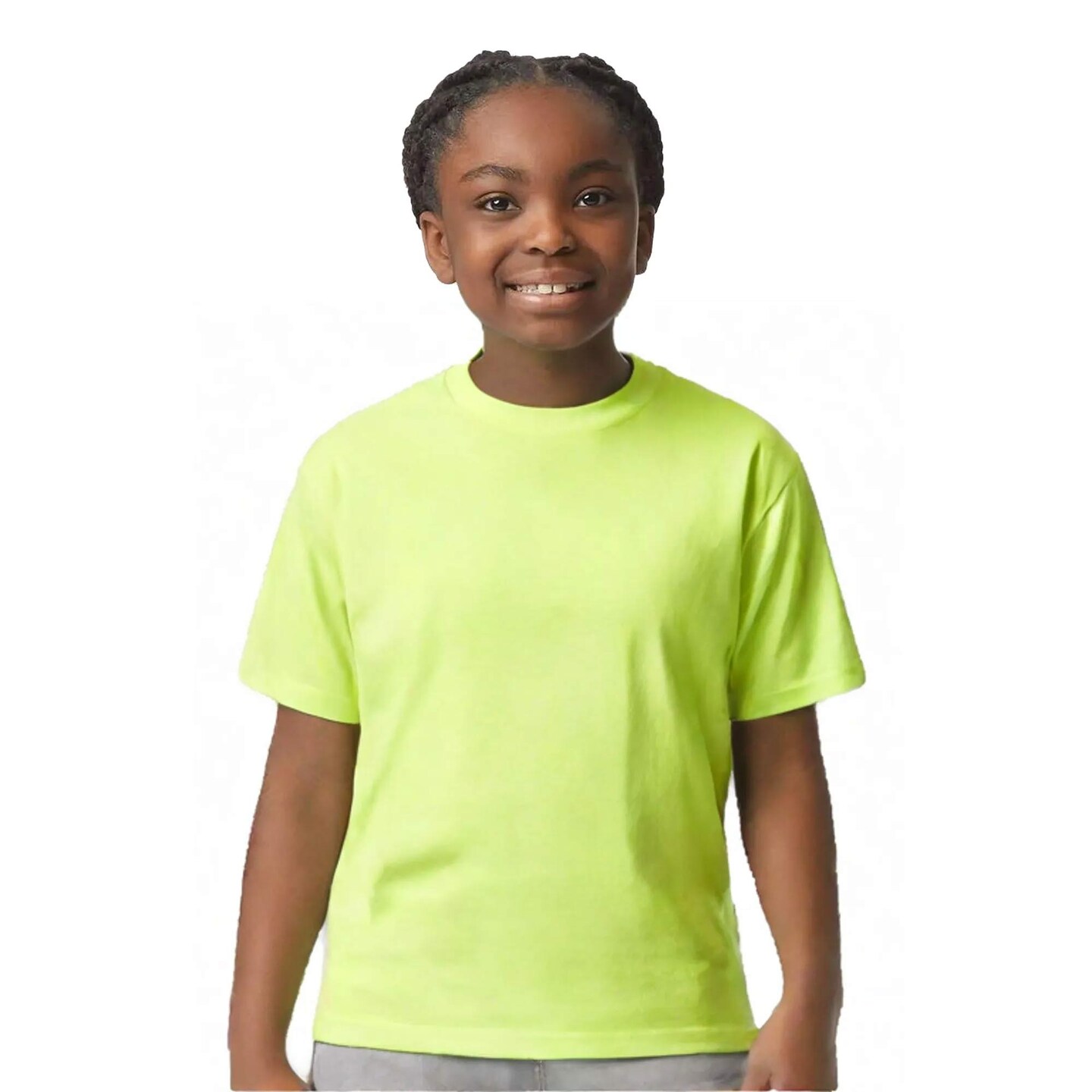 6 Pack Gildan Ultra Cotton Youth Short Sleeve Crewneck T-Shirt 100% Cotton Classic Fit Durable Tee for Safety & Everyday Wear