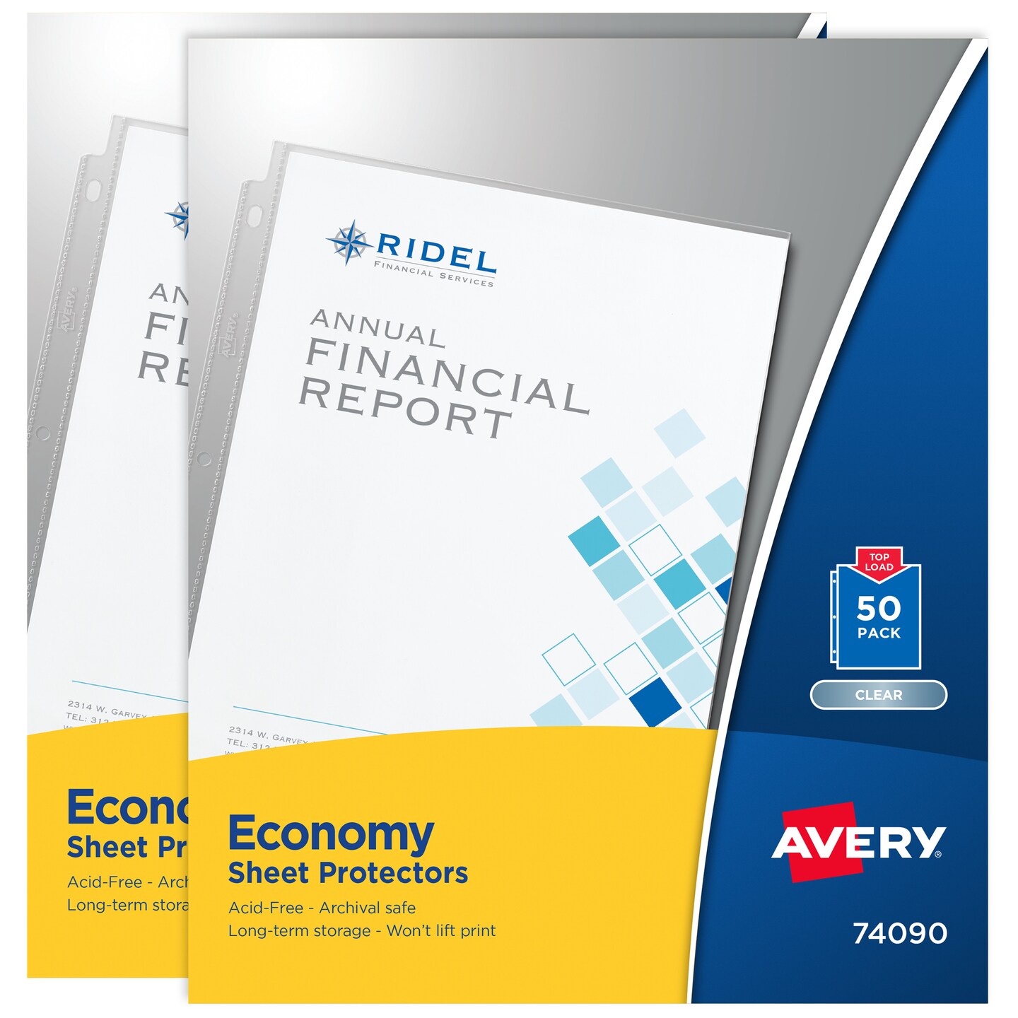Avery Economy Sheet Protectors, 100 Sheet Protectors (2 Pack of 74090)