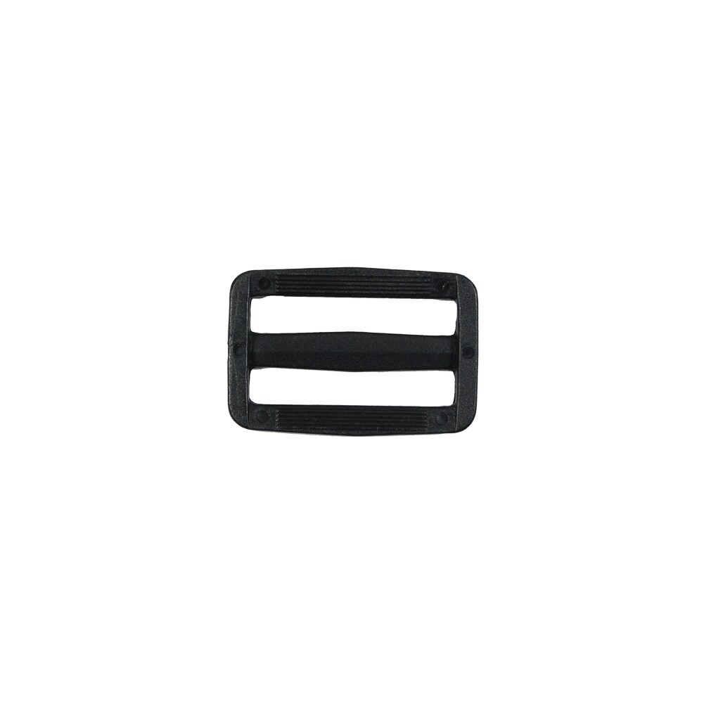 Slip-Lock Plastic Buckle Black Matte Adjustable Strap Fastener 1.5 x 1.25 Inch