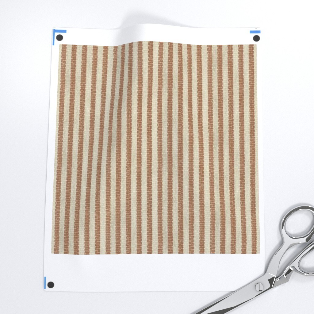 Stripe Traditional Classic Preppy Grandmillennial Ticking Small Stripes Brown Thin Stripes Neutral Cottage Farmhouse Coastal Rustic Custom Printed Fabric by Spoonflower Various Fabrics by the Yard or Fat Quarter