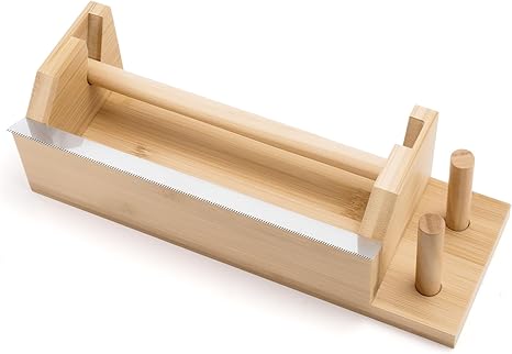 Bamboo Multi Washi Tape Dispenser,One-Handed Operation Masking Tape Cutter,Tape Roll Storage Holder for Handicraft,DIY,Gifts Wrapping
