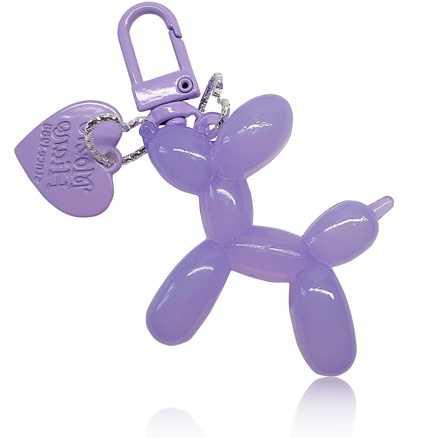 Jelly Balloon Dog Design Keychain for Women, Cute Girls Key Chain, Bag Charms Accessories for Car Purse Backpack