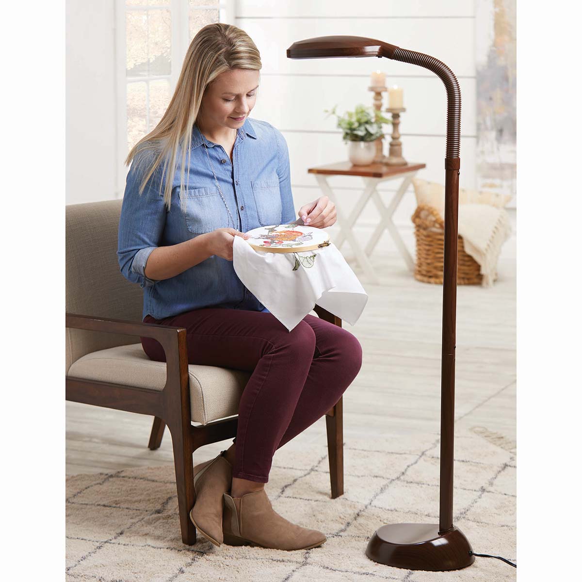 Herrschners  LED Craft Floor Standing Lamp Light