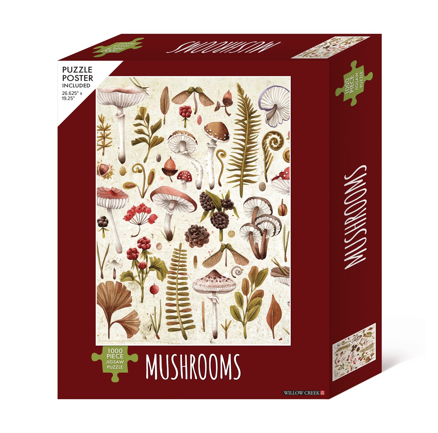 Puzzle 1000 Pezzi Cosmic Mushrooms - Galison - Funghi In Stile Retro - 27x20 Pollici - FSC