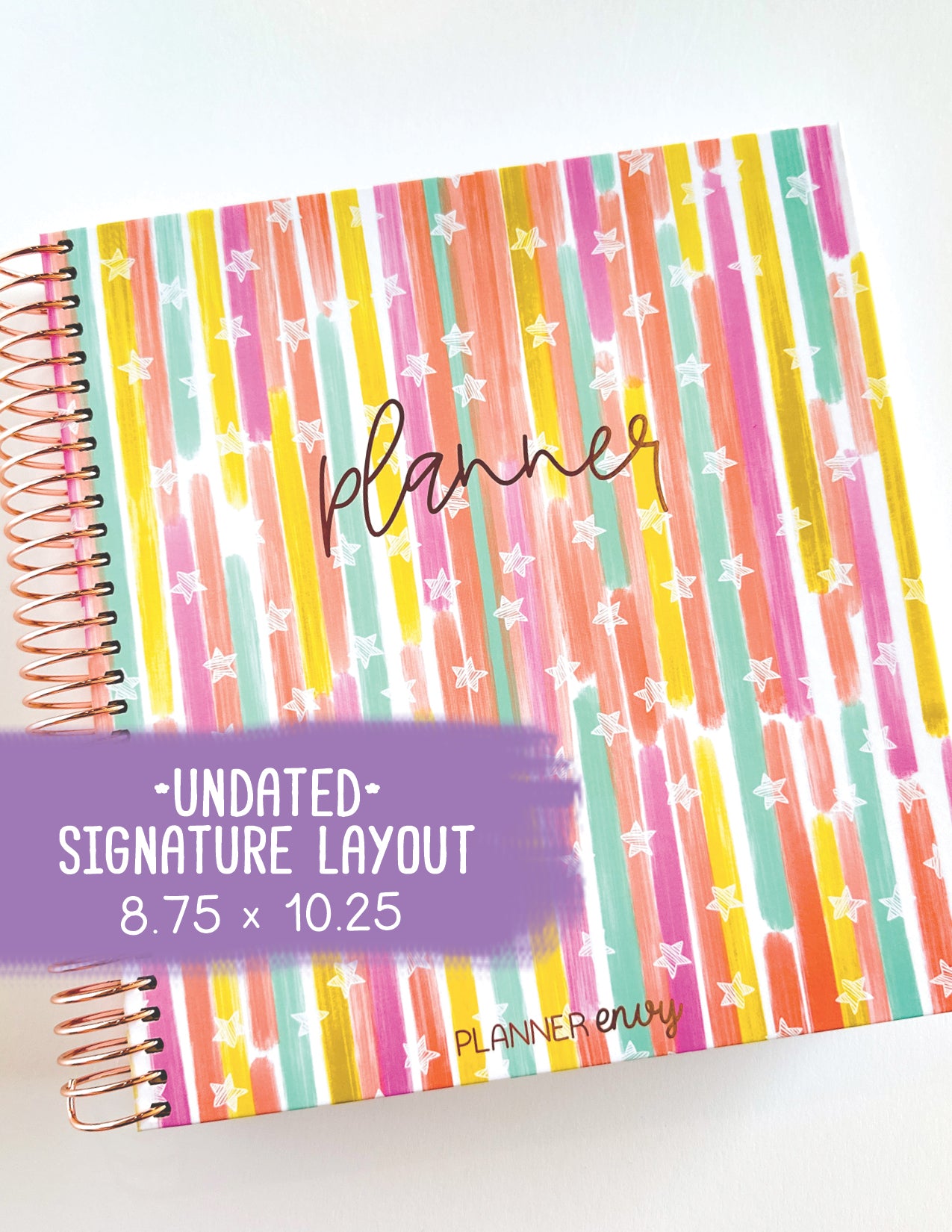 Undated Planner - Signature Layout, Spiral Bound - &#x22;Stars &#x26; Stripes&#x22; (#010)