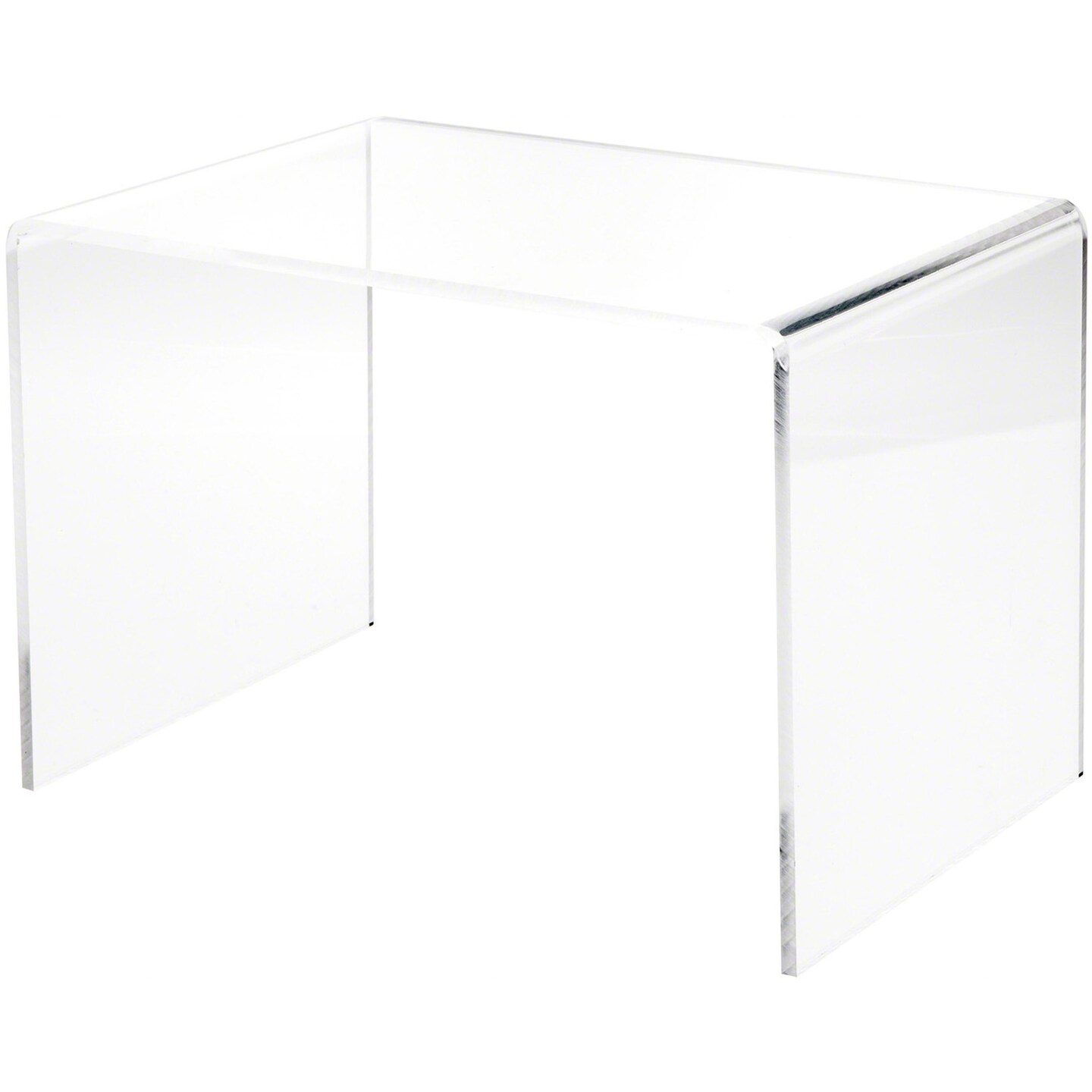 Plymor Clear Acrylic Rectangular Display Riser, 8&#x22; H x 12&#x22; W x 8&#x22; D (1/4&#x22; thick)