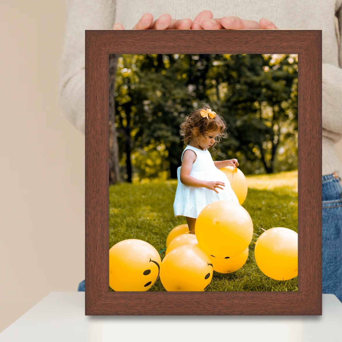 Modern White 17x34 Picture Frame Wood Gallery Wall - 17 x 34 Poster Frame