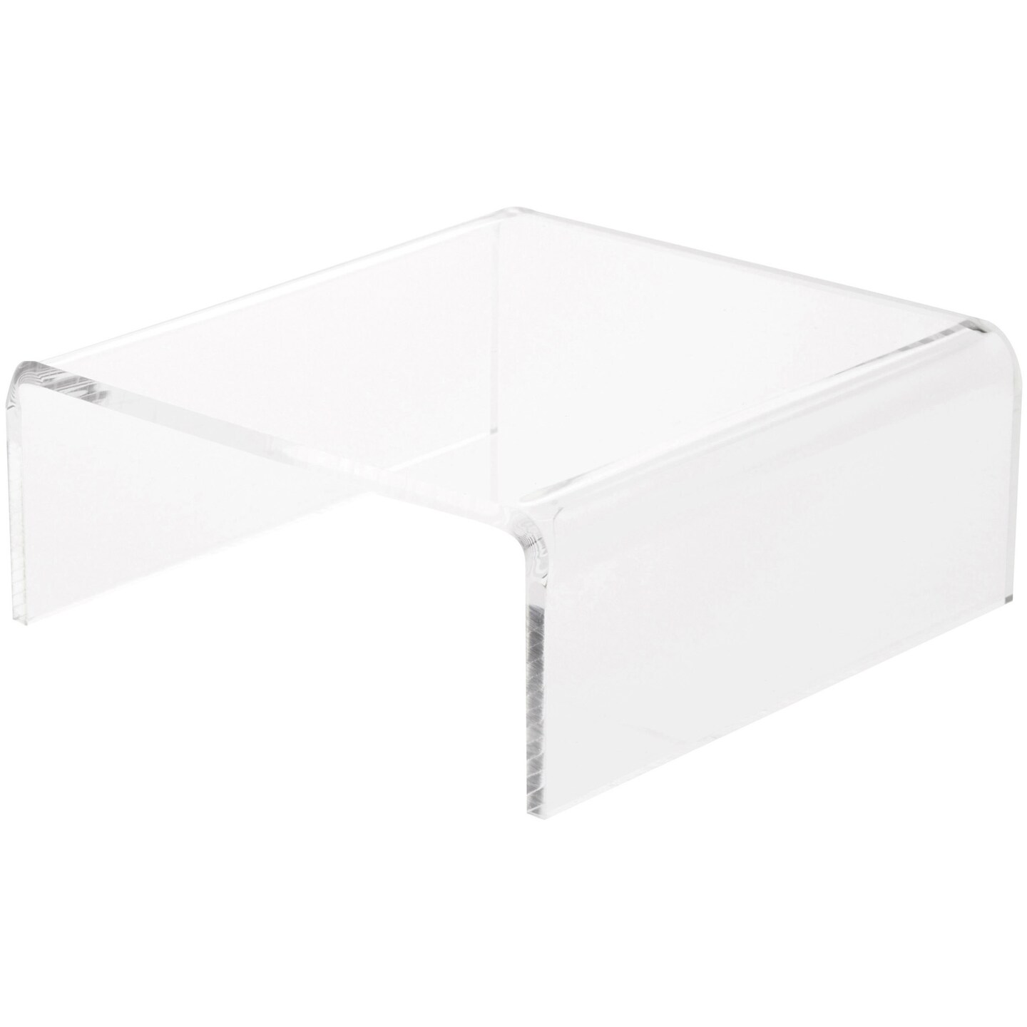 Plymor Clear Acrylic Short Square Display Riser, 2