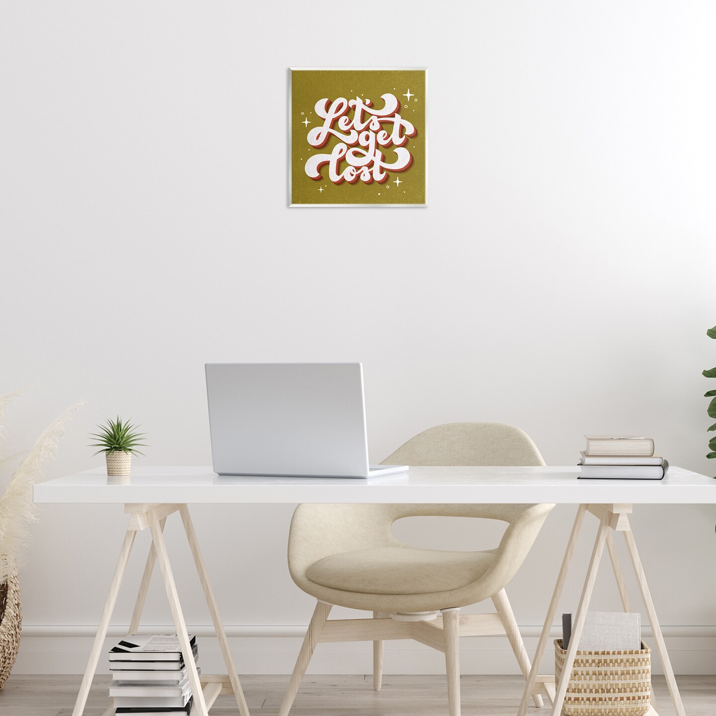 Stupell Industries Let's Get Lost Retro Lettering Wall Plaque Design by Sarah Hickman